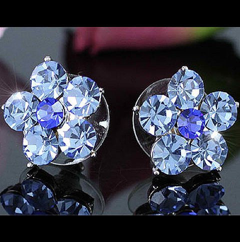 Wholesale Free Shipping 3 Carat Silver, Pink, Blue Flower