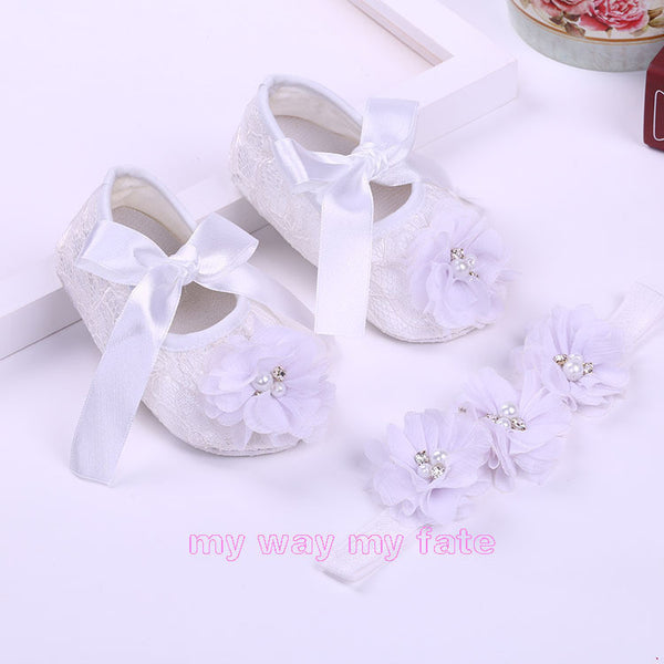 Ivory newborn Booties christening shoes