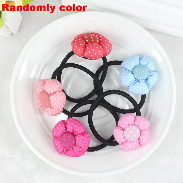 TS 5pcs Pumpkin flowers children baby girls hair