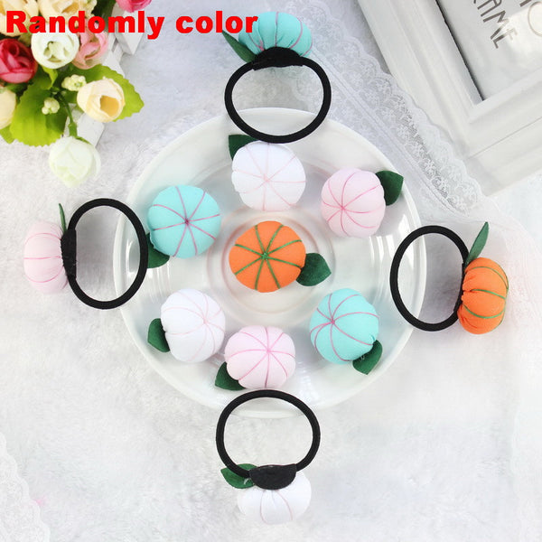 TS 5pcs Pumpkin flowers children baby girls hair