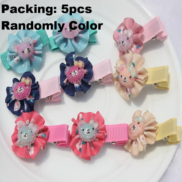 TS 5pcs Pumpkin flowers children baby girls hair