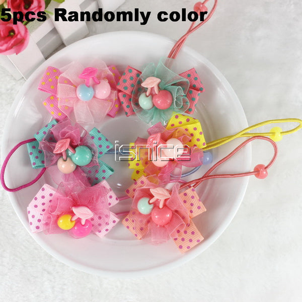 TS 5pcs Pumpkin flowers children baby girls hair