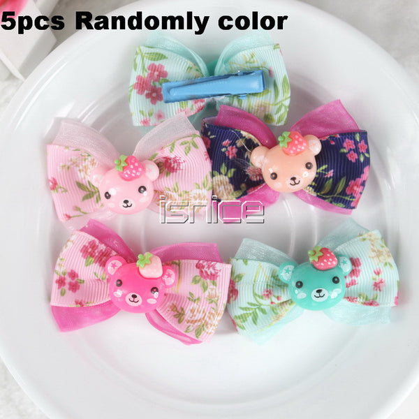 TS 5pcs Pumpkin flowers children baby girls hair