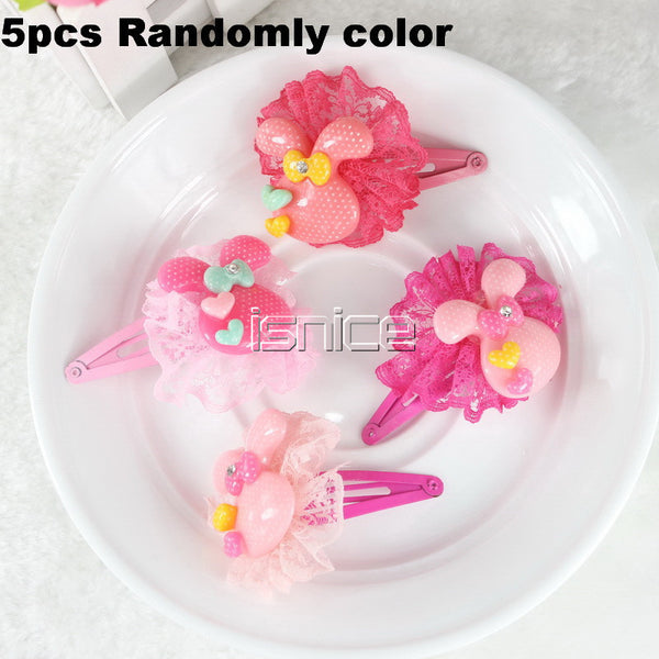 TS 5pcs Pumpkin flowers children baby girls hair