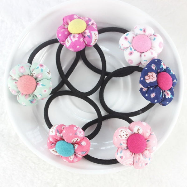 TS 5pcs Pumpkin flowers children baby girls hair