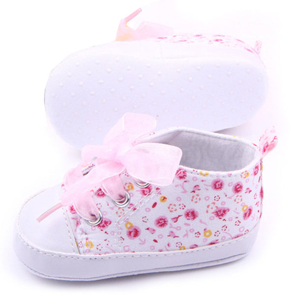 Baby Shoes Girls Cotton Floral Infant Soft Sole