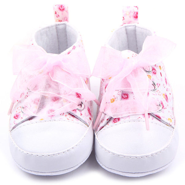 Baby Shoes Girls Cotton Floral Infant Soft Sole