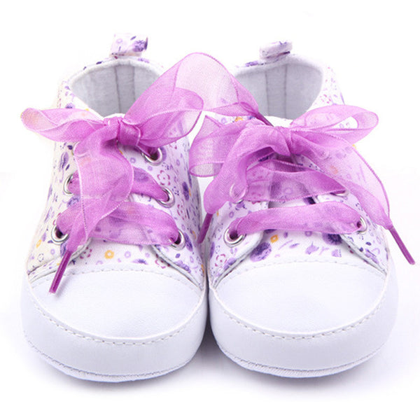 Baby Shoes Girls Cotton Floral Infant Soft Sole