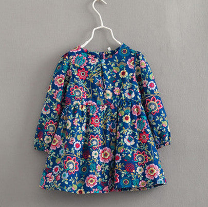 Fashion Baby Dress Long Sleeve Pirncess Girls Clothes