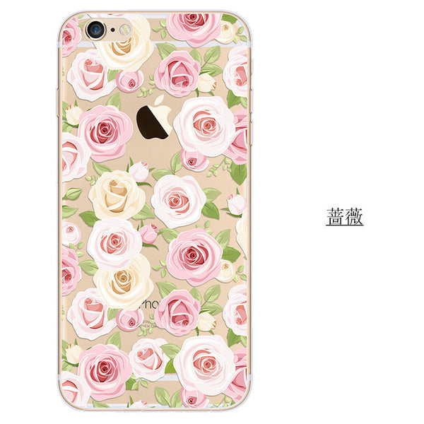 New Animal/Fruit Painted Clear Soft Phone Cases For Apple