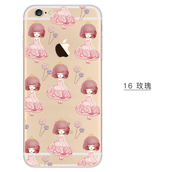 New Animal/Fruit Painted Clear Soft Phone Cases For Apple