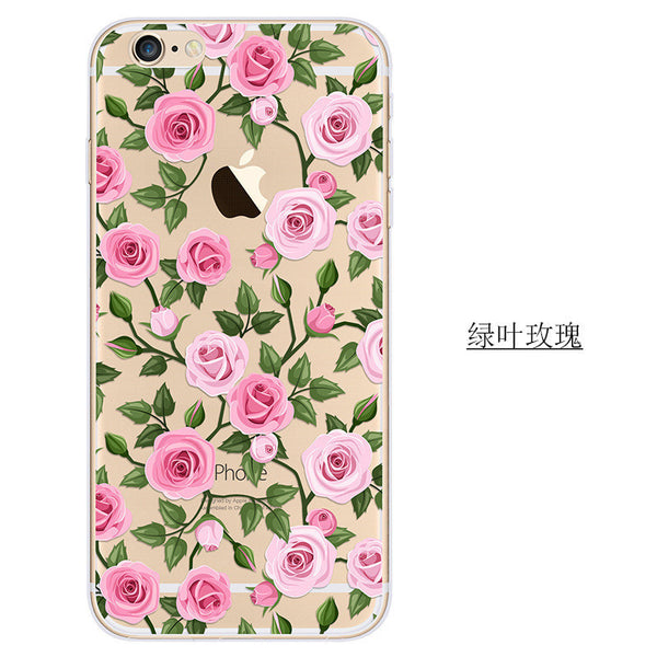 New Animal/Fruit Painted Clear Soft Phone Cases For Apple