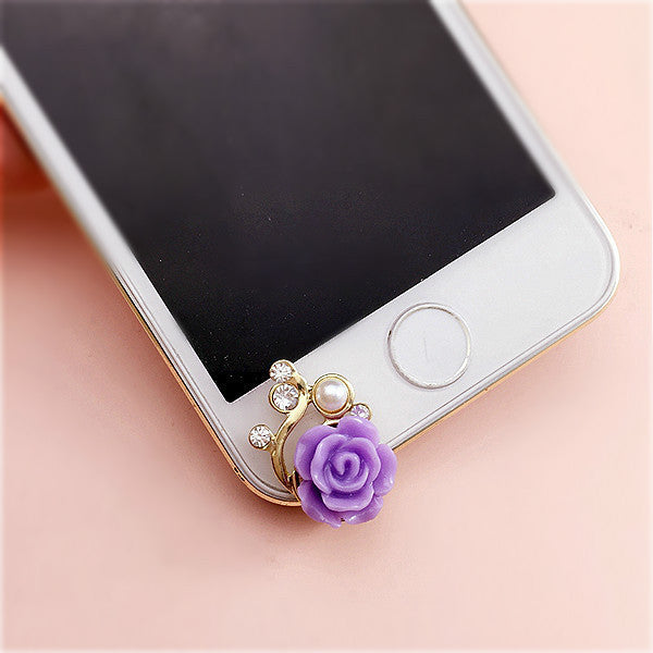 Resin flower Dustproof Plug Mobile Phone Dust